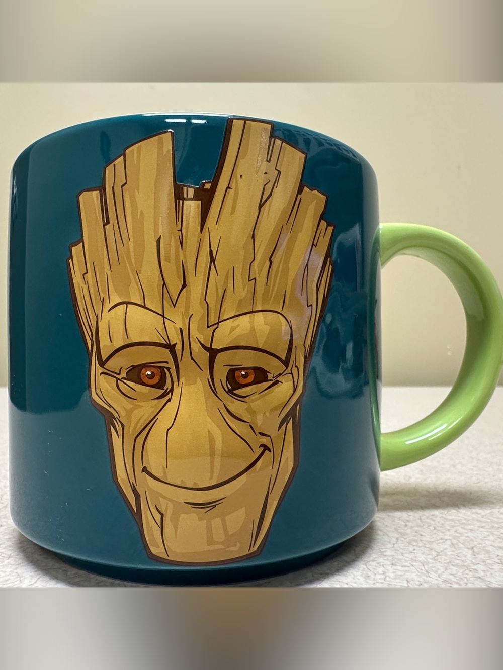Marvel Teal Mug with Groot Face and Green Handle
